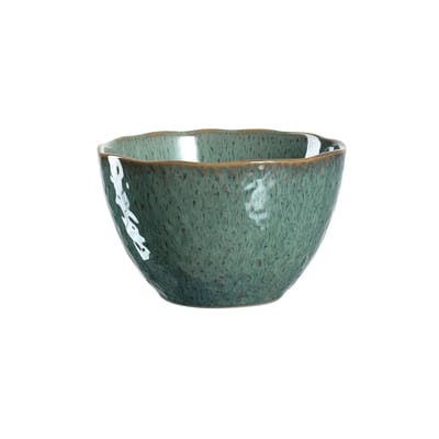 leonardo - bol matera en céramique, grès émaillé couleur vert 14.42 x 9.5 cm made in design