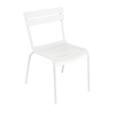 Chaise empilable Luxembourg métal blanc / Aluminium - Fermob