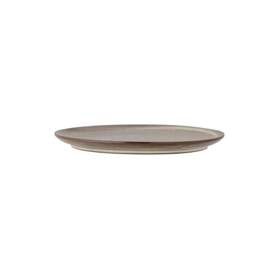 bloomingville - assiette vaisselle en céramique, grès émaillé couleur marron 28 x 2 cm made in design