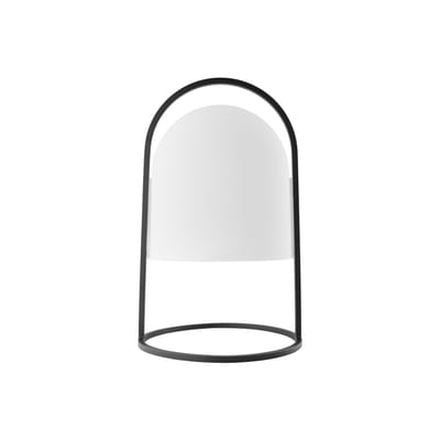Lampe solaire d'extérieur LED Large plastique blanc / Ø 26.4 x H 43 cm - Charge soleil ou mini-USB -