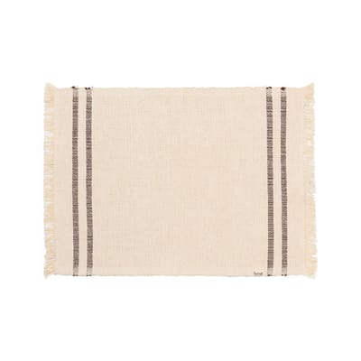 Set de table Savor tissu blanc marron / Coton organique - 50 x 38 cm - Ferm Living