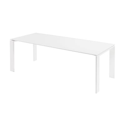 Table rectangulaire Four Outdoor métal blanc / 158 x 79 cm - Kartell