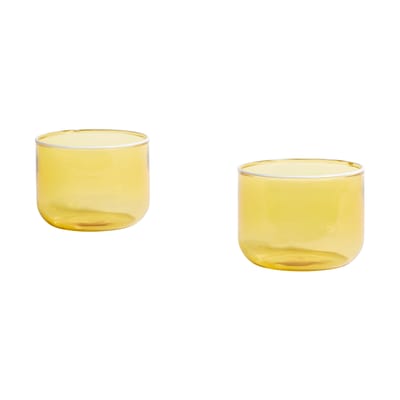 Verre Tint Small verre jaune / Set de 2 - H 5,5 cm / 200 ml - Hay