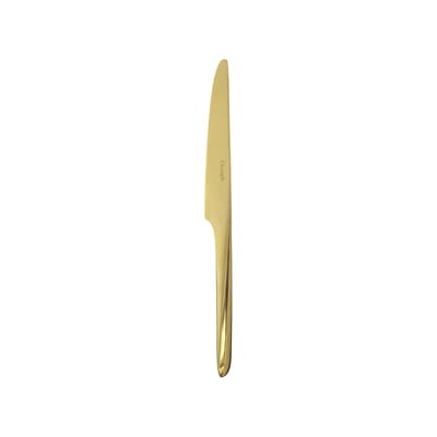 christofle - couteau à dessert l'âme de en métal, acier pvd couleur or 21 x 14.42 cm designer eugeni quitllet made in design