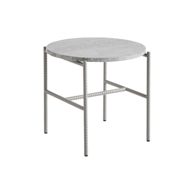 Table basse Rebar pierre gris / marbre - Ø 45 x H 40,5 cm - Hay