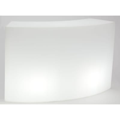 Bar lumineux Snack LED RGB plastique blanc / L 165 cm - Sans fil - Slide