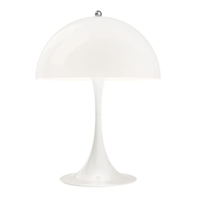 Lampe de table Panthella 320 plastique blanc / Ø 32 x H 43,8 cm / Verner Panton, 1971 - Louis Poulse