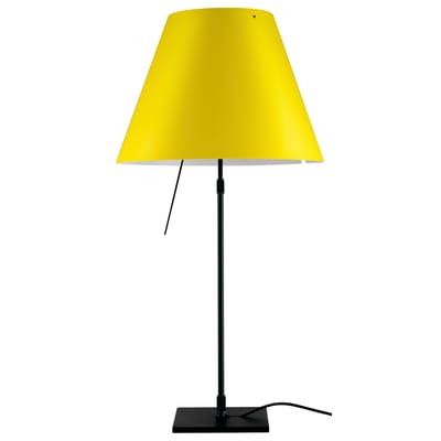 Lampe de table Costanza plastique jaune / H 76 à 110 cm - Luceplan