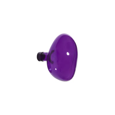 Patère Bubble Large verre violet / Ø 15 cm - Soufflé bouche - Petite Friture