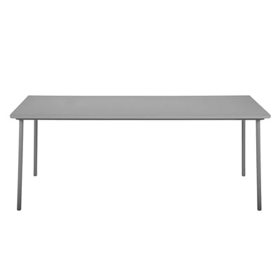 Table rectangulaire Patio métal gris / 240 x 100 cm - Tôle pleine - Tolix
