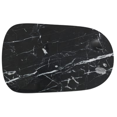 normann copenhagen - planche à découper pebble en pierre, marbre poli couleur noir 30 x 18.9 22.89 cm designer simon legald made in design