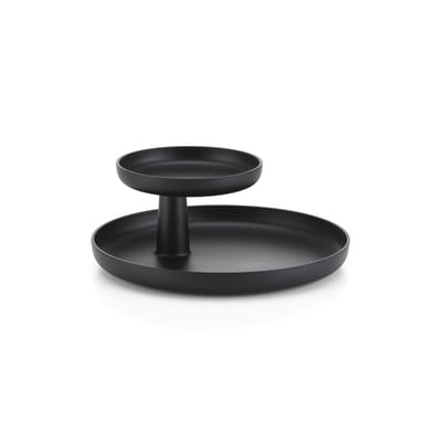 vitra - plateau rotary trays en plastique, abs couleur noir 31.68 x 12 cm designer jasper morrison made in design
