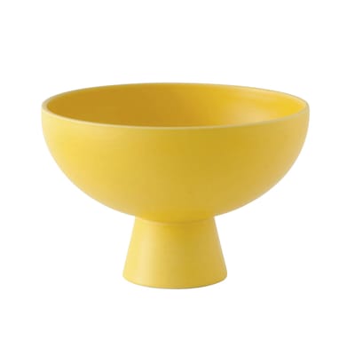 Coupe Strøm Large céramique jaune / Ø 22 cm - Fait main - raawii