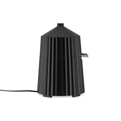 alessi - presse-agrumes électrique uk plissé noir 18.5 x 28 cm designer michele de lucchi plastique, résine thermoplastique
