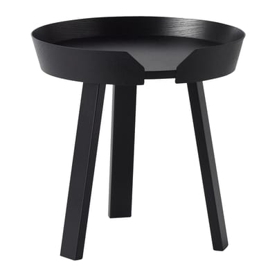 Table basse Around Small bois noir / Ø 45 x H 46 cm - Muuto