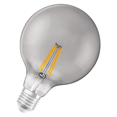Ampoule LED E27 connectée Smart+ verre gris / Filaments Globe - 6W = 60W / Bluetooth - Variable - Ledvance