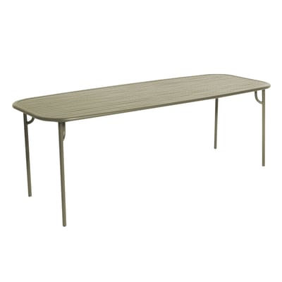 Table rectangulaire Week-End métal vert / 220 x 85 cm - Aluminium - Petite Friture