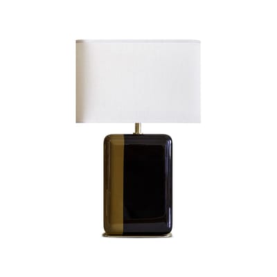 Lampe de table Bourbon tissu bois noir / H 49 cm - RED Edition