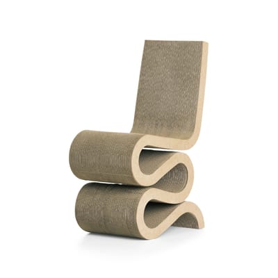Chaise Wiggle Side Chair papier marron / By Frank Gehry, 1972 - Carton - Vitra