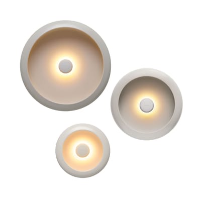Lampe extérieur sans fil rechargeable Oloha Trio métal beige / Applique d'extérieur - Set de 3 - Fat