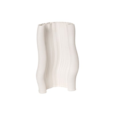 Vase Moire céramique blanc / L 19 x H 30 cm - Ferm Living