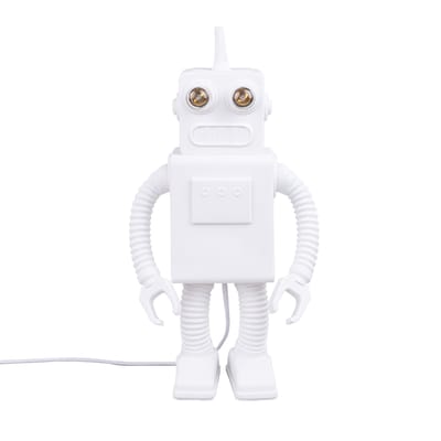 Lampe de table Robot céramique blanc / Porcelaine - H 40 cm - Seletti
