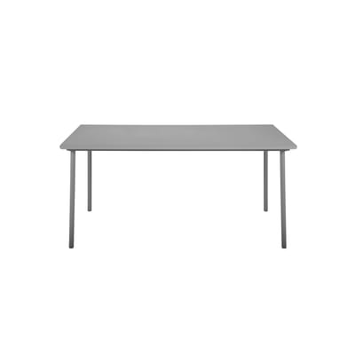 Table rectangulaire Patio métal gris / 140 x 80 cm - Tôle pleine - Tolix