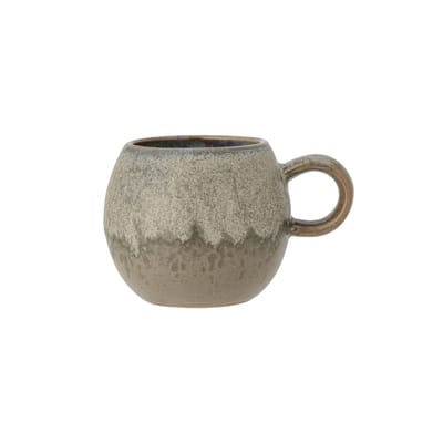bloomingville - tasse vaisselle en céramique, grès émaillé couleur marron 9 x 8 cm made in design