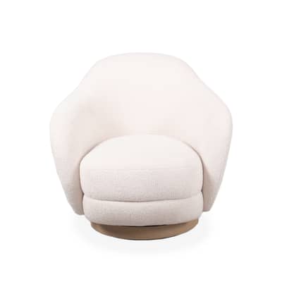 Fauteuil blanc et argenté EroS - Kartell