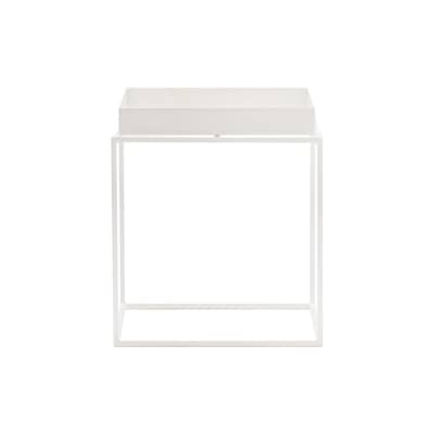 Coffee table Tray Hay Rectangular - H 50 cm / 60 x 40 cm - White