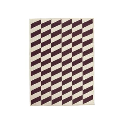 Tapis Shift tissu rouge / 170 x 240 cm - Kelim fait main - Hay