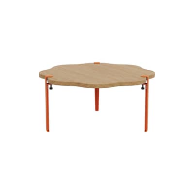 Table basse Vague by Uchronia / &Oslash; 80 x H 43 cm - Ch&ecirc;ne massif - TIPTOE