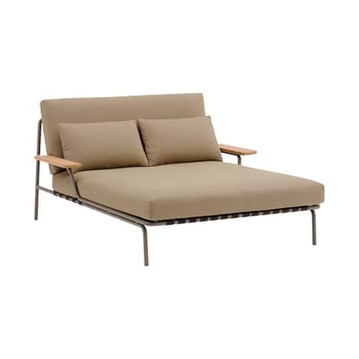 Bain de soleil double Settle tissu marron - Muuto