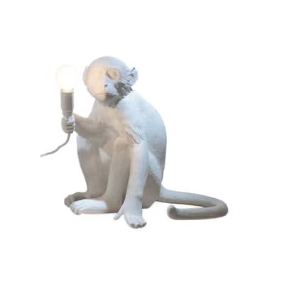 Lampe souris blanche assise Seletti Mouse lamp sitting - Luminaire