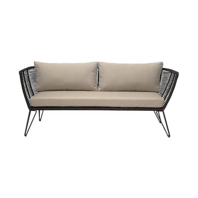 Canapé de jardin 3 places Mundo / L 175 cm - Fils PVC - Bloomingville