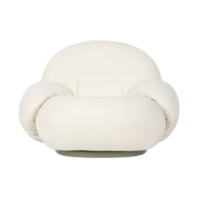 Fauteuil pivotant Pacha OUTDOOR tissu blanc beige / Avec accoudoirs - Pierre Paulin, 1975 - Gubi
