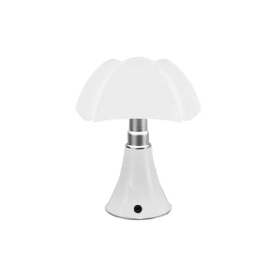 Lampe De Table Minipipistrello Martinelli Luce - Design Iconique Blanc - Abat-jour 27cm - Ampoules Incluses