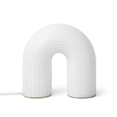Lampe de table Vuelta LED verre blanc / L 21 x H 21 cm - Ferm Living