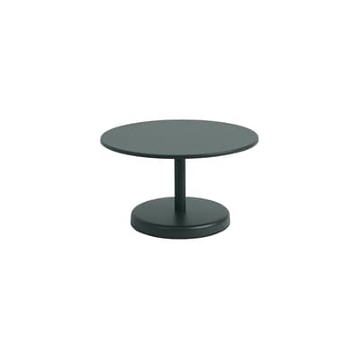 Table basse Linear métal vert / Ø 70 x H 40 cm - Muuto