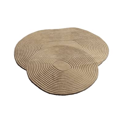 Tapis Zen Shaped  beige / 140 x 145 cm - Fait main - Bolia