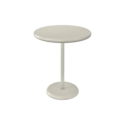 OYEAL Tavolino Rotondo Da Esterno Con Base In Marmo | 32x32x62,5 Cm | Bianco, Compatto E Versatile Per Balcone, Giardino E Soggiorno - 2