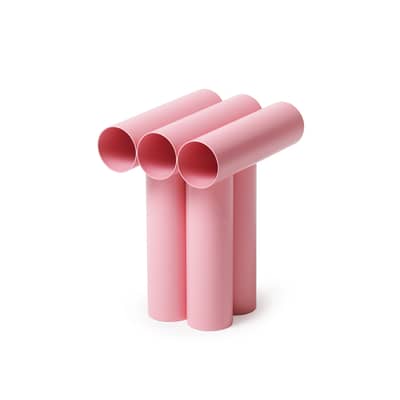 Tabouret Septem m&eacute;tal rose / Tubes aluminium - Axel Chay