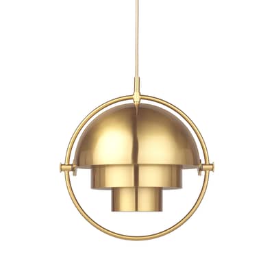Suspension Multi-Lite Small or métal / Ø 25 cm - Modulable & orientable / Réédition 1972 - Gubi