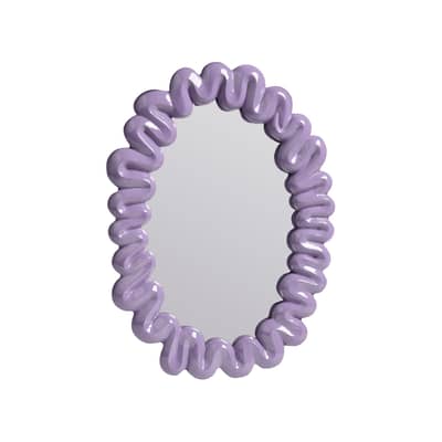 Miroir mural Dribble violet / 41,5 x 29,5 cm - Polyrésine - & klevering