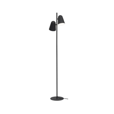 Lampadaire Salamanca m&eacute;tal noir / 2 spots orientables - It's about Romi