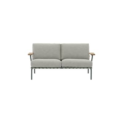 Canapé de jardin 2 places Settle tissu gris / 152,5 cm - Muuto