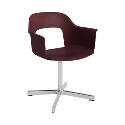 Fauteuil pivotant Layout 231 rouge / Recyclé - Hay
