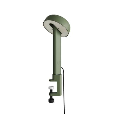 Lampe de table NOD LED métal vert / Base serre-joint  / H 34 cm - TIPTOE