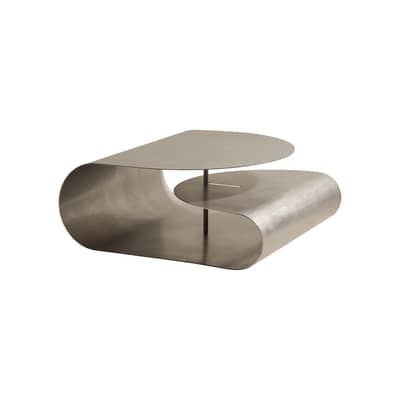 Table basse Gégé métal argent / 90 x 90 x H 35 cm - Maison Sarah Lavoine
