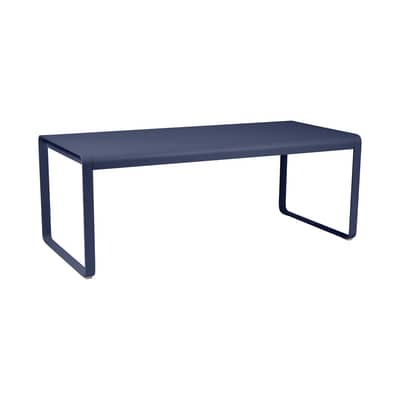 rechteckiger Tisch Bellevie metall blau / L 196 cm - für 8 bis 10 Personen - Fermob